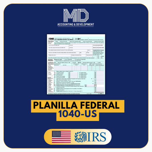 Planilla 1040 US La Planilla 1040 es el formulario estándar utilizado por los contribuyentes en para presentar su declaración de impuestos federales sobre el ingreso. Elija la opción que aplique a su caso: 1. Planilla federal con W-2 federal residentes de