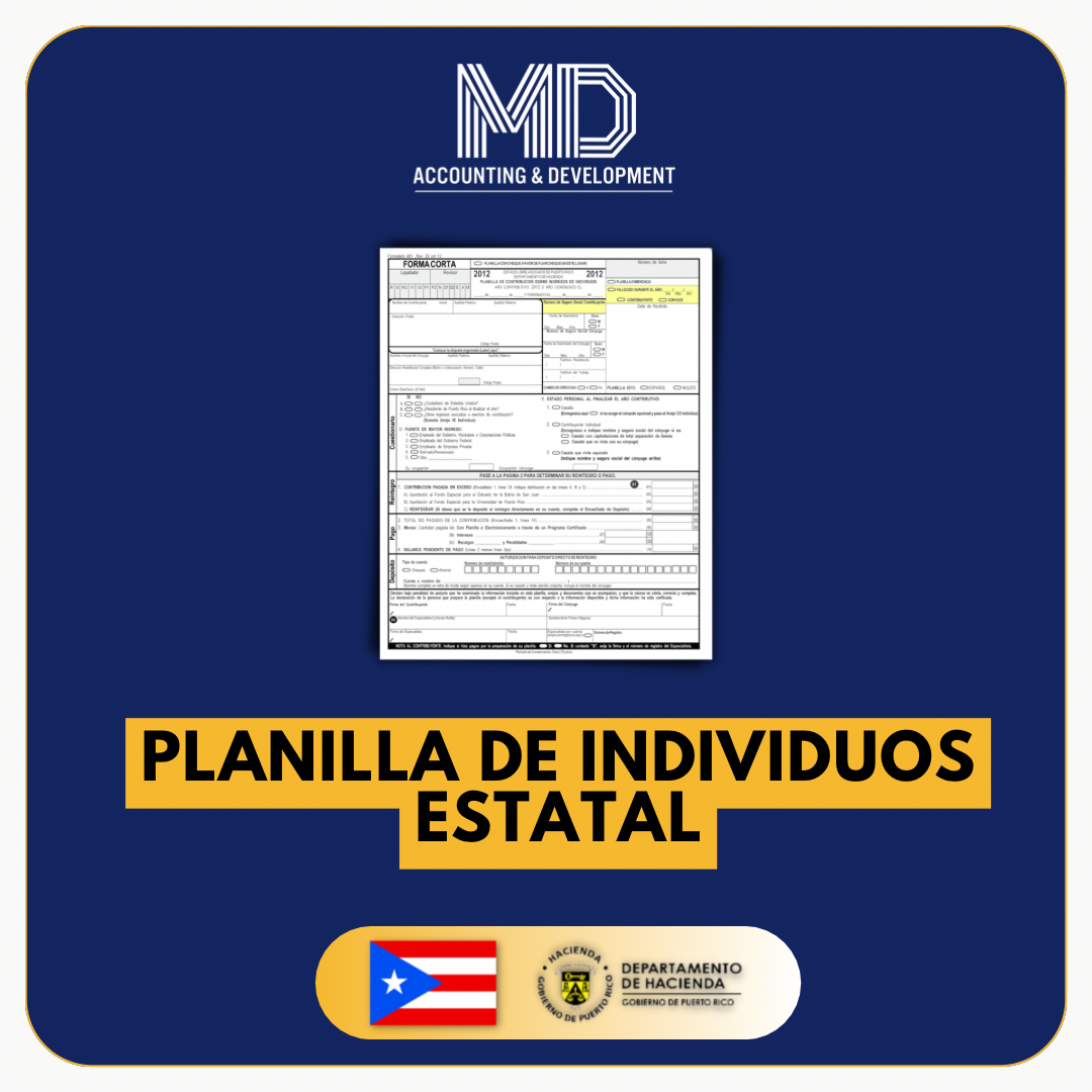 Planilla Estatal Puerto Rico En la planilla estatal de Puerto Rico usted va reportar los ingresos que genero durante el año. Este año entre los créditos a reclamar se encuentra: Crédito Universitario Recibes hasta $1,000 dólares por los gastos realizados