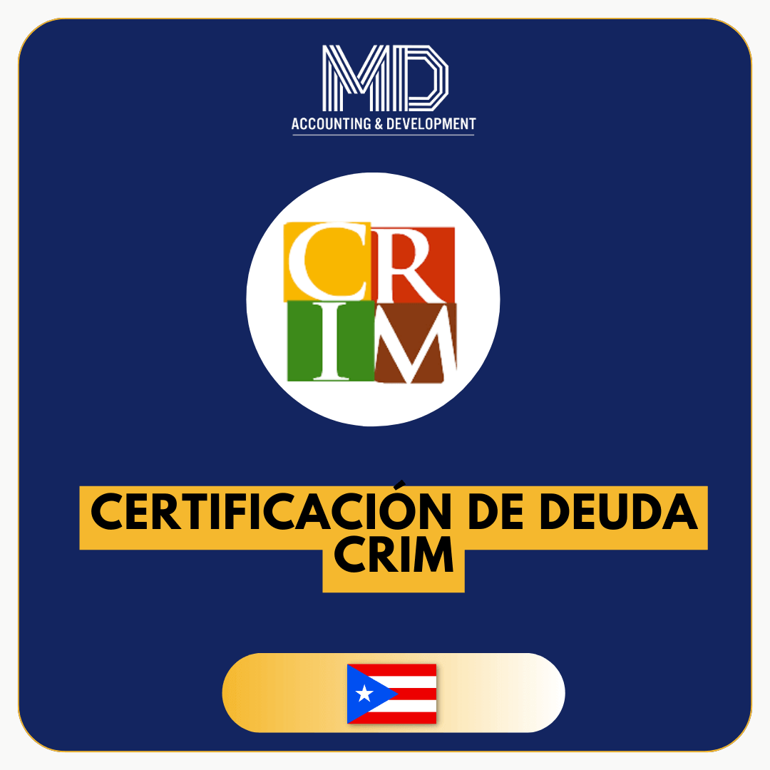 CRIM debt certification – MD Accounting & Development